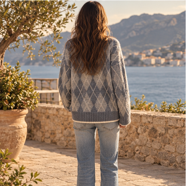 Aveline Argyle Knit