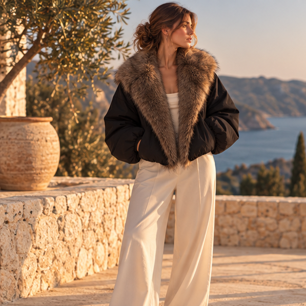 Isolde Faux Fur Collar Jacket