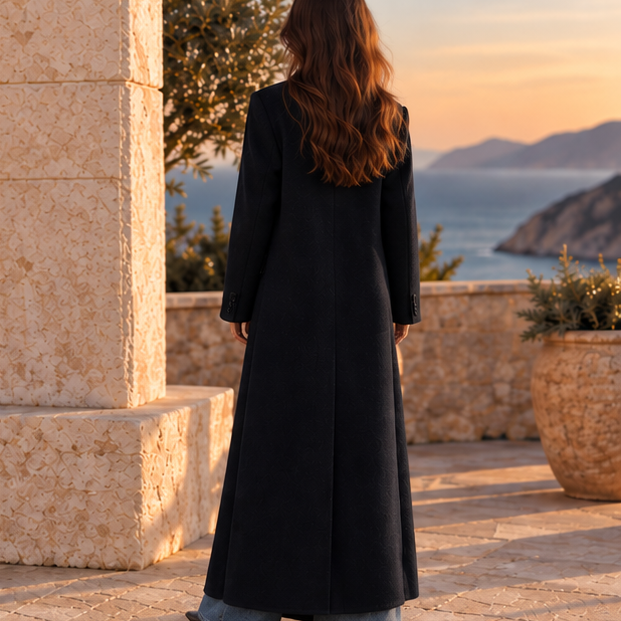 Évora Noir Long Coat