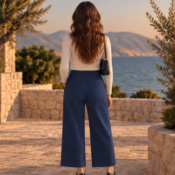 Maëlys Cropped Wide-Leg Pants