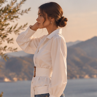 Solenne Belted Shirt