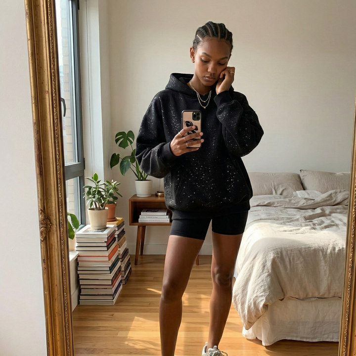 Get 70% Off Only Today - Lovaana Original Black Hoodie 💕