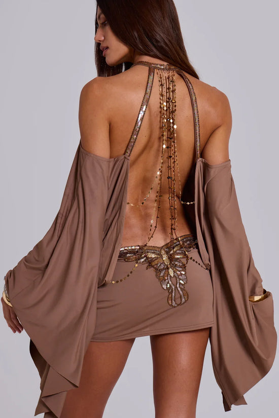 Get 70% Off On The Alula Embellished Butterfly Mini Dress 💕