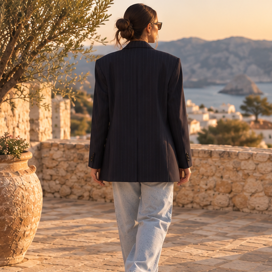 Aveline Pinstripe Blazer