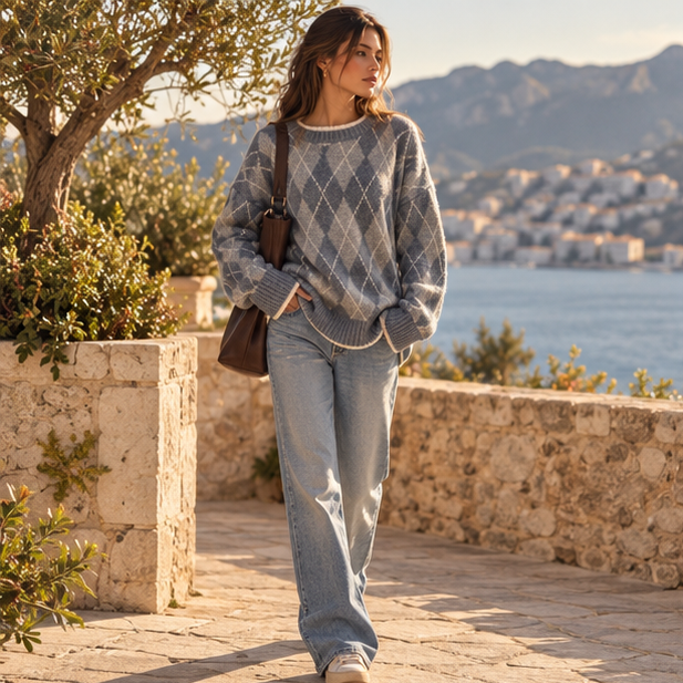 Aveline Argyle Knit