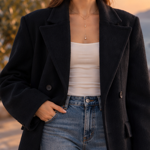 Évora Noir Long Coat