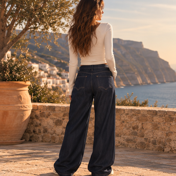 Solenne Flow Wide-Leg Pants