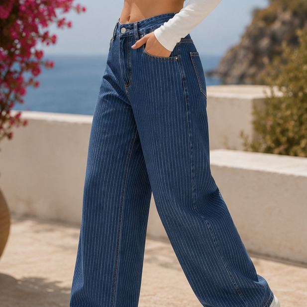 Marina Pinstripe Jeans