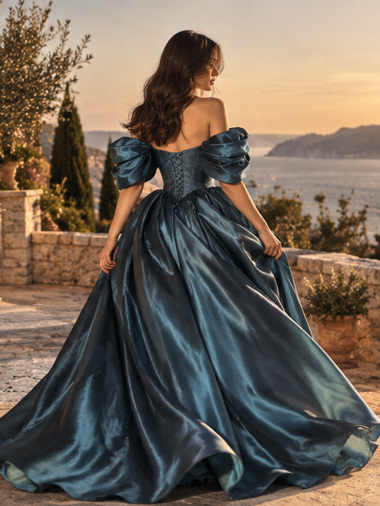 Élysiane Satin Corset Dress