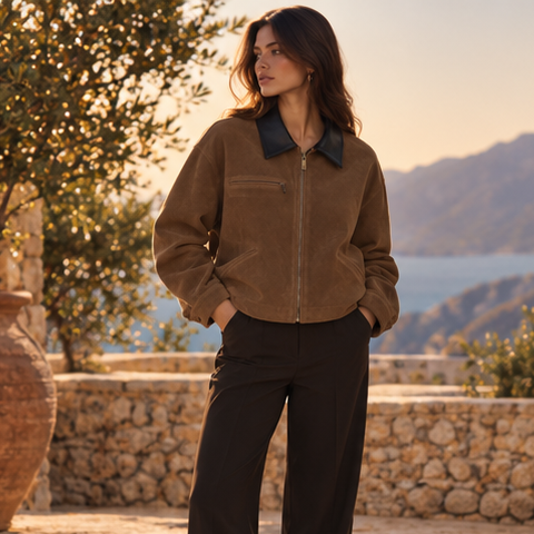 Sorella Contrast Collar Jacket