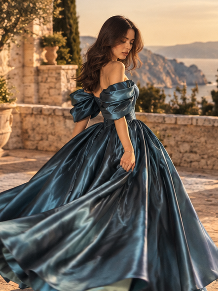 Élysiane Satin Corset Dress