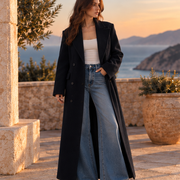Évora Noir Long Coat