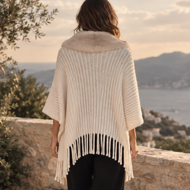 Elviera Faux Fur Cape