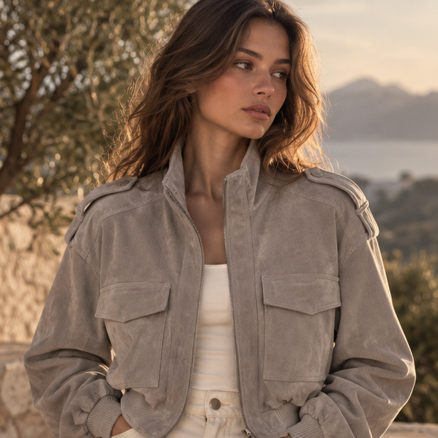 Solenne Suede Jacket