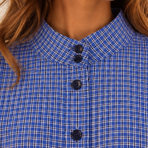 Éloria Check Drawstring Shirt