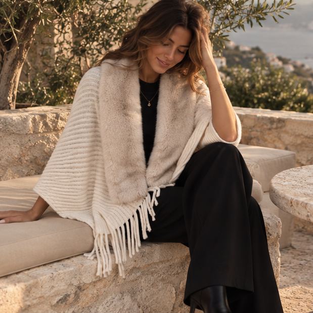 Elviera Faux Fur Cape
