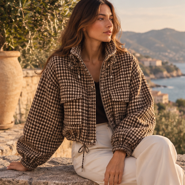 Elvéra Houndstooth Jacket