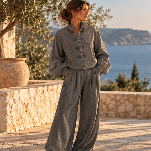 Elvéra Charcoal Two-Piece Set