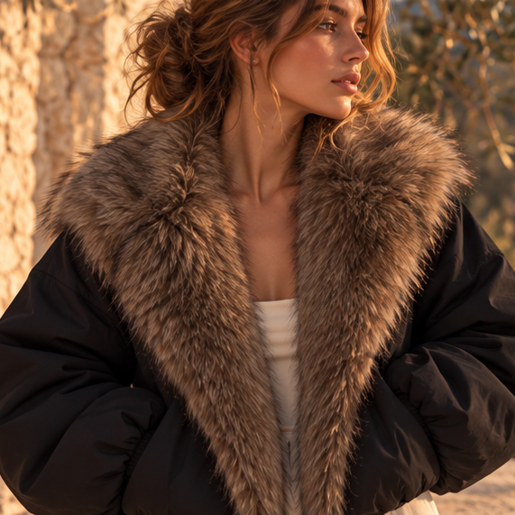 Isolde Faux Fur Collar Jacket