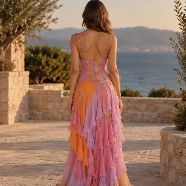 Solévia Ruffle Maxi Dress