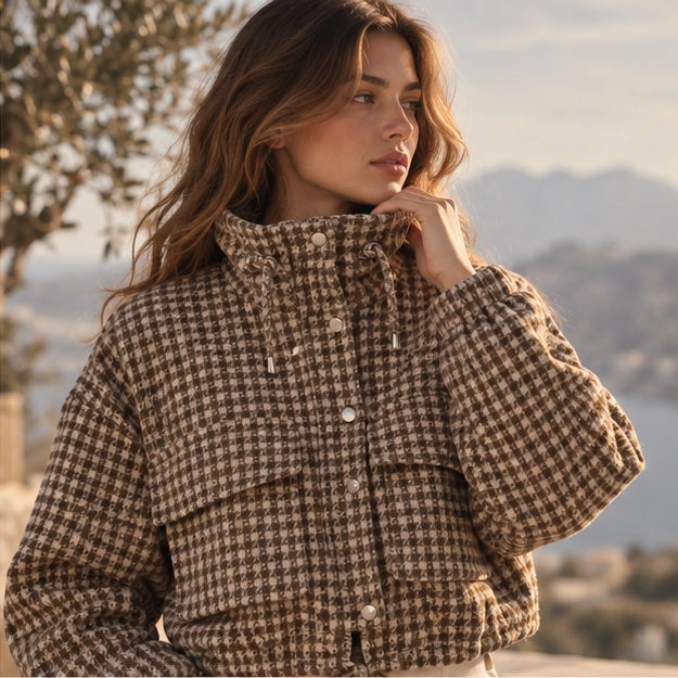 Elvéra Houndstooth Jacket