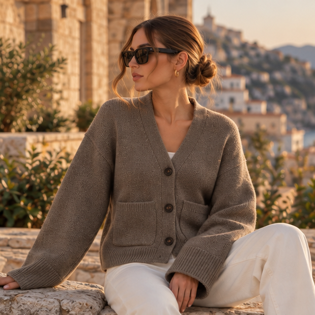 Maëline V-Neck Knit Cardigan