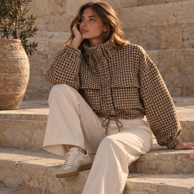 Elvéra Houndstooth Jacket