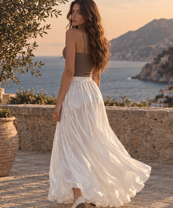 Elowen Satin Skirt